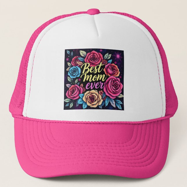 Gift Luxury Floral Popular Collection Trucker Hat (Front)
