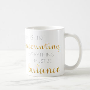Gift mug for accountant with customisable alphabet