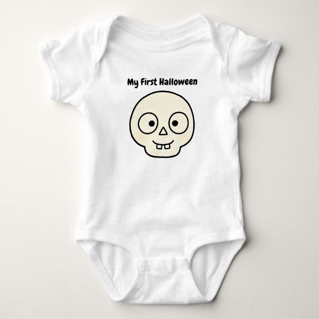 Gift|My First Halloween Cute Skeleton  Baby Bodysuit (Front)