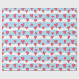 gift of any kind of heart pattern wrapping paper