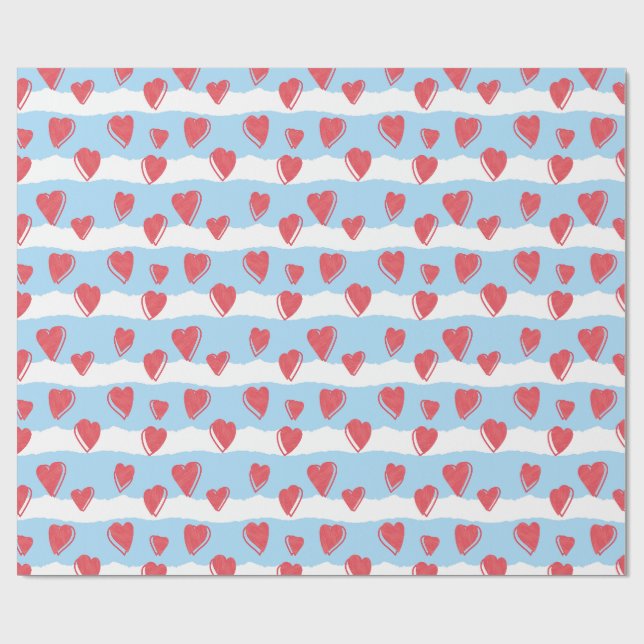 gift of any kind of heart pattern wrapping paper (Flat)