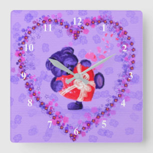 Gift Of Love - For You - Cute Square Wall Clock