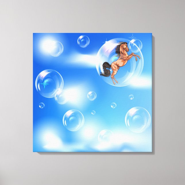 Gift of the Bubbles - Horse Canvas Print (Front)