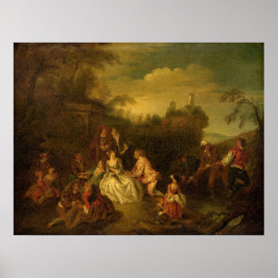 Gift of the Fisherman Jean-Baptiste Pater Fine Art Poster
