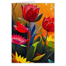 Gift of thought with flowers