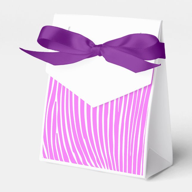 Gift Package, Pink Zebra Stripes Favour Box (Front Side)