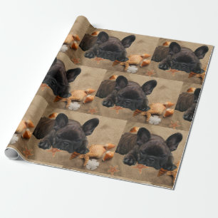 gift paper, French bulldogge Wrapping Paper