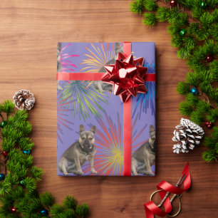 gift paper, French bulldogge  Wrapping Paper