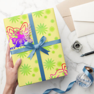 gift paper, French bulldogge Wrapping Paper