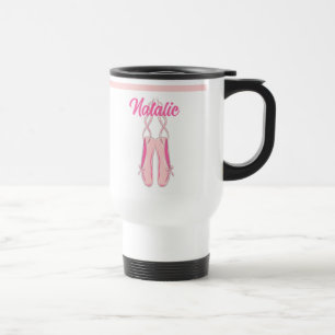 Gift! Personalised ballet dancer travel mug
