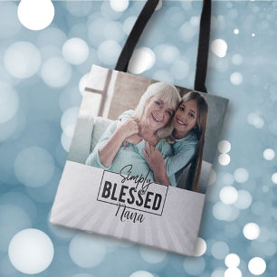 Gift! Personalised "Simply Blessed" Faith Based  T Tote Bag