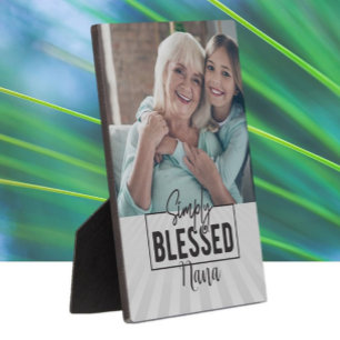 Gift! Personalized "Simply Blessed" Photo  Plaque