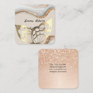Gift Pink and White Glitter Modern Business card
