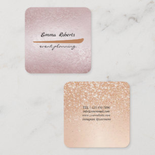 Gift Pink and White Glitter Modern Business card
