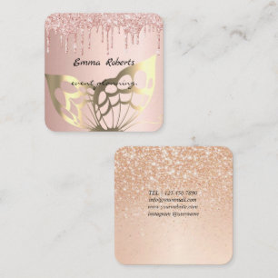 Gift Pink and White Glitter Modern Business card
