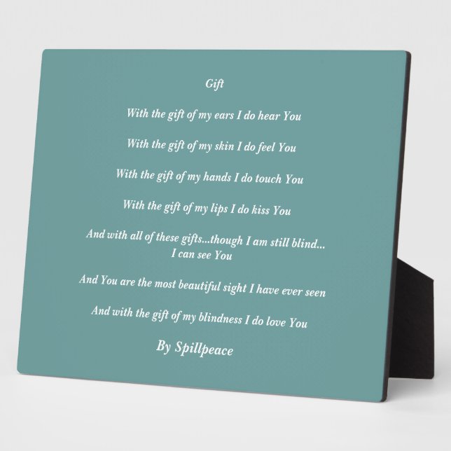 "GIFT" PLAQUE (Side)