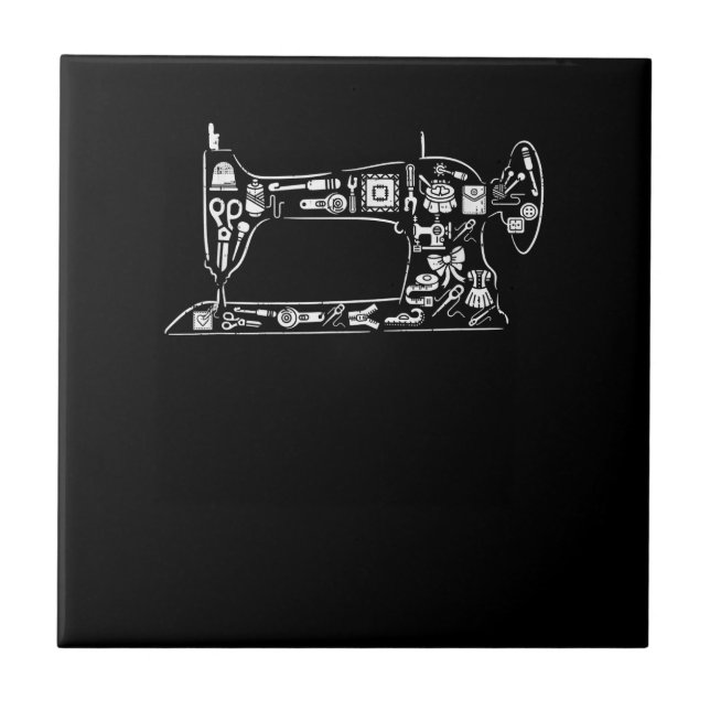 Gift Quilters And Tailors Quilting Gift Sewing Tile (Front)