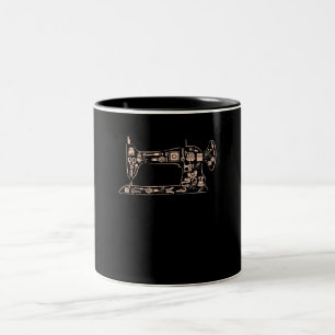Gift Quilters And Tailors Quilting Gift Sewing Two-Tone Coffee Mug