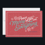 Gift Red Ribbon Script Holiday Card<br><div class="desc">This festive card is all about celebrating the season and is designed exclusively for Zazzle. Red snowy background with a ribbon like font provides just the right canvas for your seasonal message. Add an Envelopments Holiday Stamp from our extensive postage collection to match perfectly with your greeting. Envelopments envelopes, liners...</div>