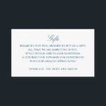 Gift Registry Honeymoon Fund Wedding Monogram Enclosure Card<br><div class="desc">Fully editable insert card for gifts,  directions,  accommodations etc; whatever wedding details that you need to add to your wedding invitation suite as a business card. Monogram on the back side. Shown in black and white

Basic and elegant.</div>