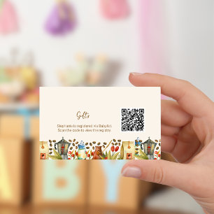  Gift Registry QR Code Coffee A Baby Is Brewing  Enclosure Card