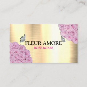 Gift Rose Boxes Flowers Flowerbox Business Card
