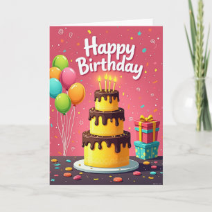 Gift Stack Birthday Card