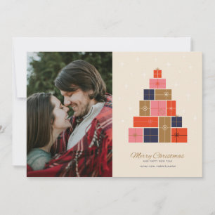 Gift Stack Christmas Tree Holiday Card