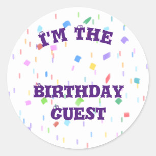 Gift Sticker for Birthday Guest