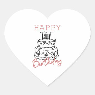 Gift Sticker Heart - Minimalist Birthday