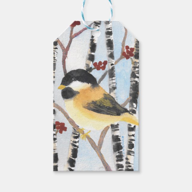 Gift Tag Chickadee Gift Wrap Supplies (Front)