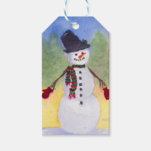 Gift Tag Christmas Holiday Snowman