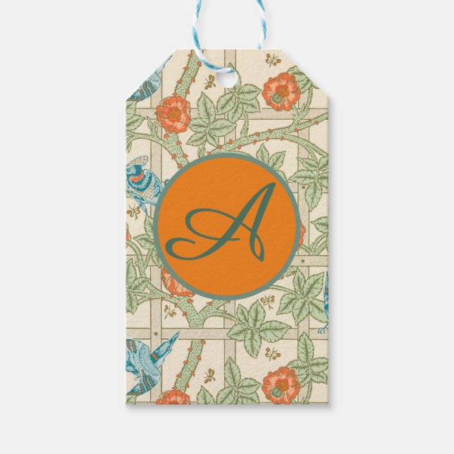 GIFT TAG CUSTOM INITIAL WILLIAM MORRIS (Front)