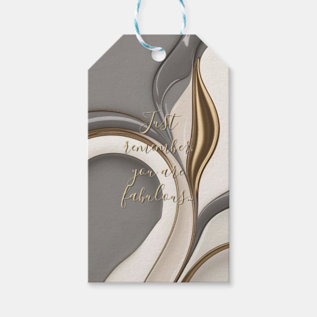 Gift tag in stylish abstract graphic (Front)