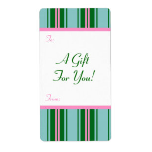 Gift Tag Label Template To/From Customisable