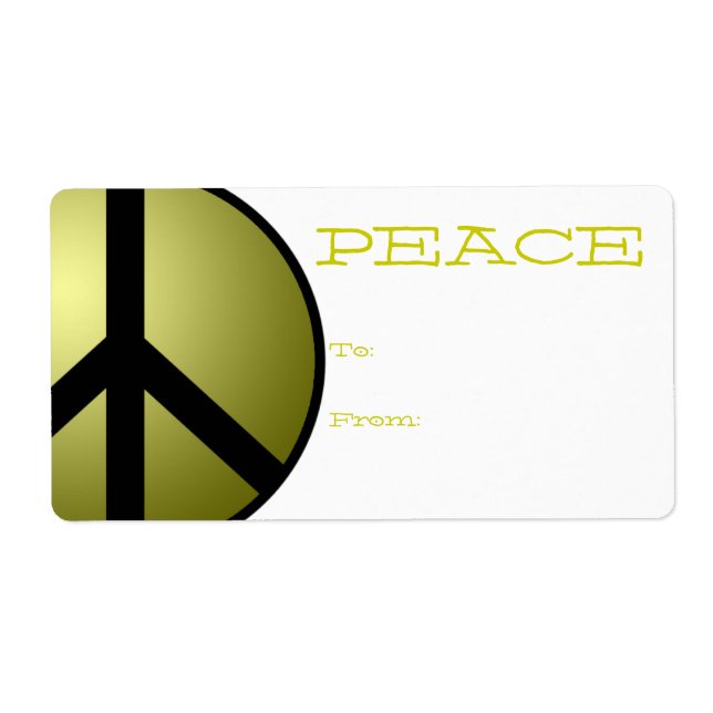 Gift Tag Label Template To/From Customisable (Front)