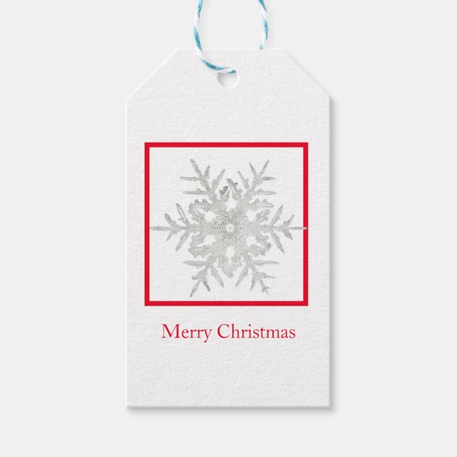 Gift Tag Merry Christmas Bentley Snowflake (Front)