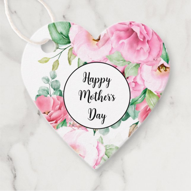 Gift Tag Pink Floral Mother's Day (Front)