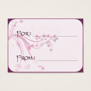 Gift Tag - Plum Scrolls