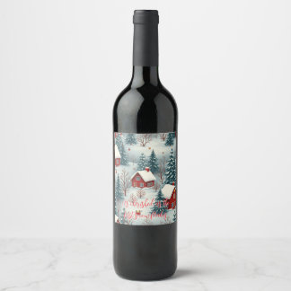 Gift tag ( Winter Wonderland ) Wine Label