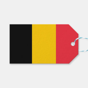 Gift Tag with Flag of Belgium