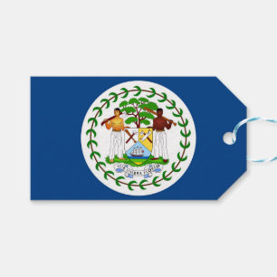 Gift Tag with Flag of Belise