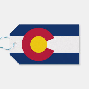 Gift Tag with Flag of Colorado, USA