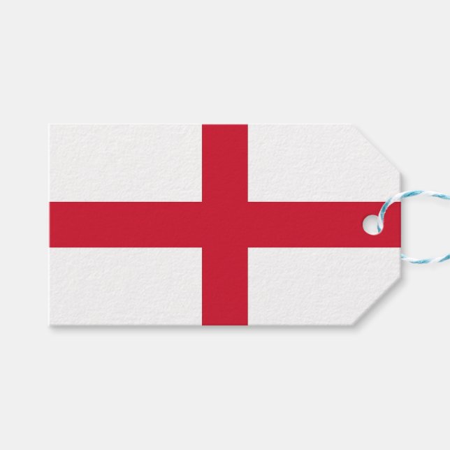 Gift Tag with Flag of England, United Kingdom (Front (Horizontal))