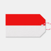 Gift Tag with Flag of Indonesia