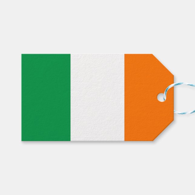 Gift Tag with Flag of Ireland (Front (Horizontal))