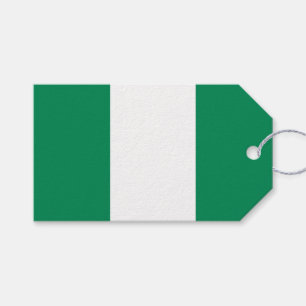 Gift Tag with Flag of Nigeria