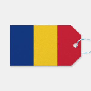 Gift Tag with Flag of Romania