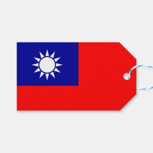 Gift Tag with Flag of Taiwan