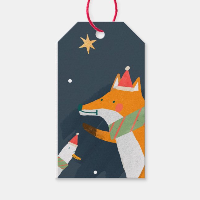 GIFT TAGS CHRISTMAS FOX AND DUCK (Front)